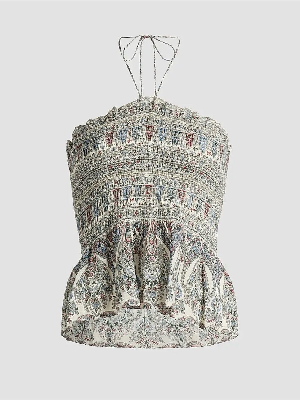 Veronica Beard NWT Damsey smocked peplum paisley top - Picture 11 of 11